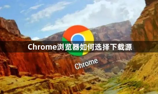 Chrome浏览器如何选择下载源