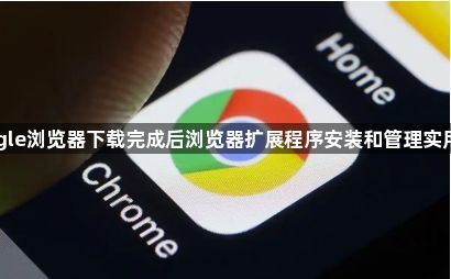 Google浏览器下载完成后浏览器扩展程序安装和管理实用教程