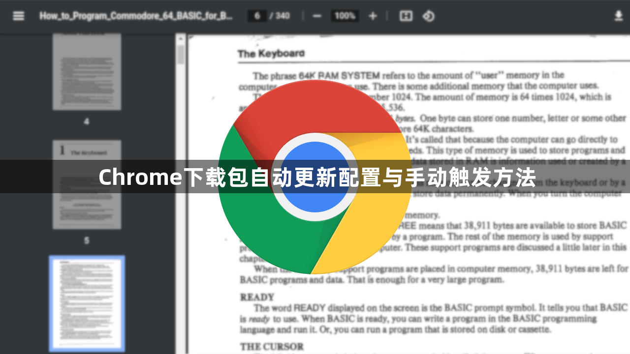 Chrome下载包自动更新配置与手动触发方法