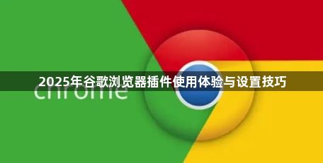 2025年谷歌浏览器插件使用体验与设置技巧