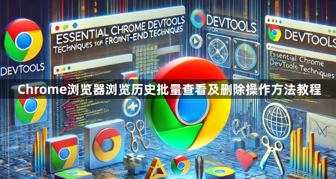 Chrome浏览器浏览历史批量查看及删除操作方法教程