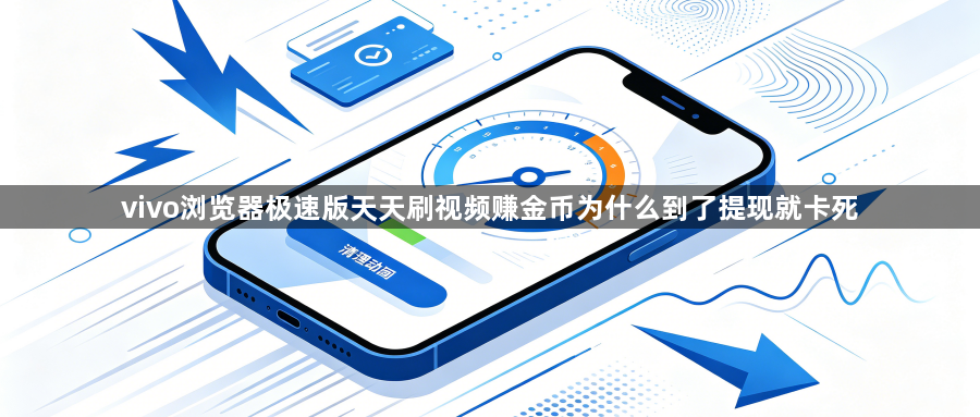 vivo浏览器极速版天天刷视频赚金币为什么到了提现就卡死1