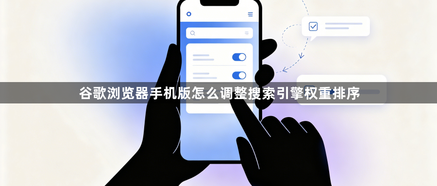 谷歌浏览器手机版怎么调整搜索引擎权重排序1