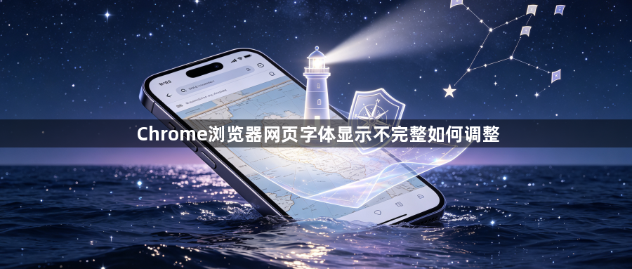 Chrome浏览器网页字体显示不完整如何调整1