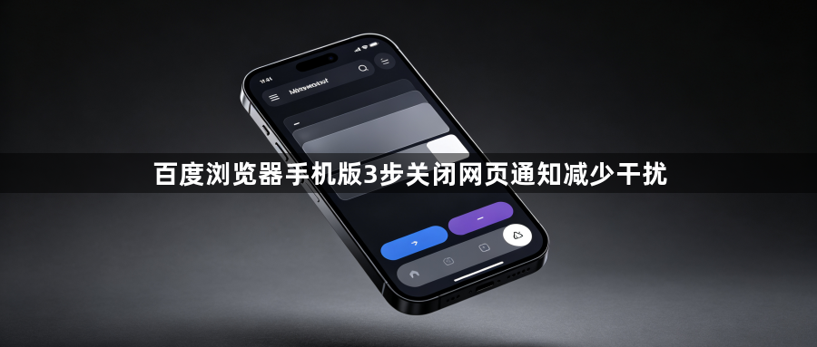 百度浏览器手机版3步关闭网页通知减少干扰1