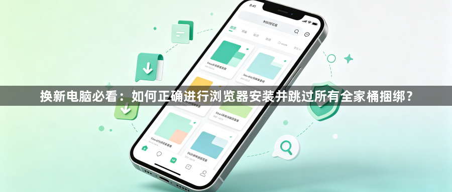 换新电脑必看：如何正确进行浏览器安装并跳过所有全家桶捆绑？1
