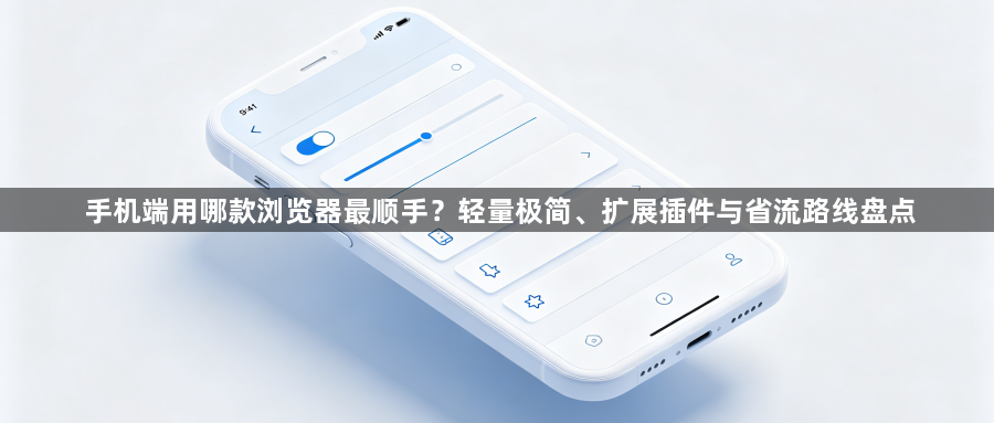 手机端用哪款浏览器最顺手？轻量极简、扩展插件与省流路线盘点1