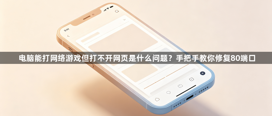 电脑能打网络游戏但打不开网页是什么问题？手把手教你修复80端口1