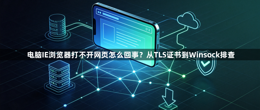 电脑IE浏览器打不开网页怎么回事？从TLS证书到Winsock排查1