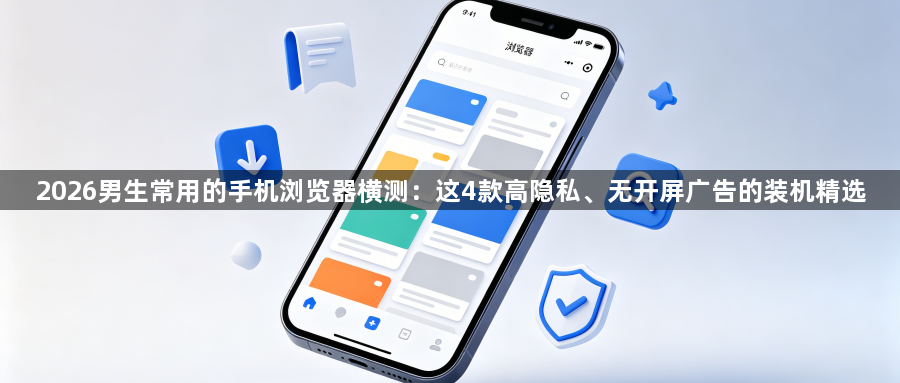 2026男生常用的手机浏览器横测：这4款高隐私、无开屏广告的装机精选1