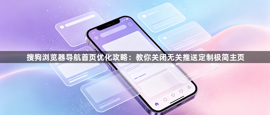 搜狗浏览器导航首页优化攻略：教你关闭无关推送定制极简主页1
