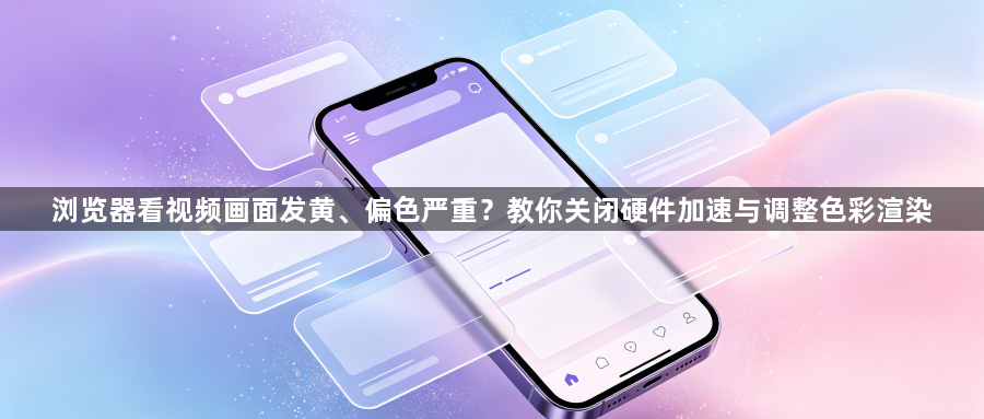 浏览器看视频画面发黄、偏色严重?教你关闭硬件加速与调整色彩渲染1