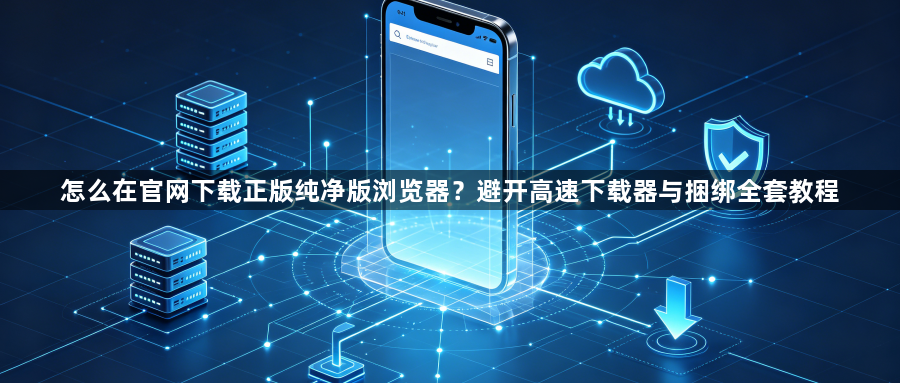 怎么在官网下载正版纯净版浏览器?避开高速下载器与捆绑全套教程1